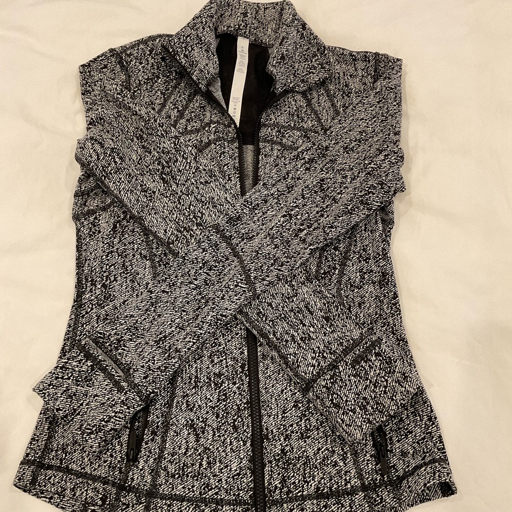 Lululemon Black  and White Athletic Zip Up Jacket